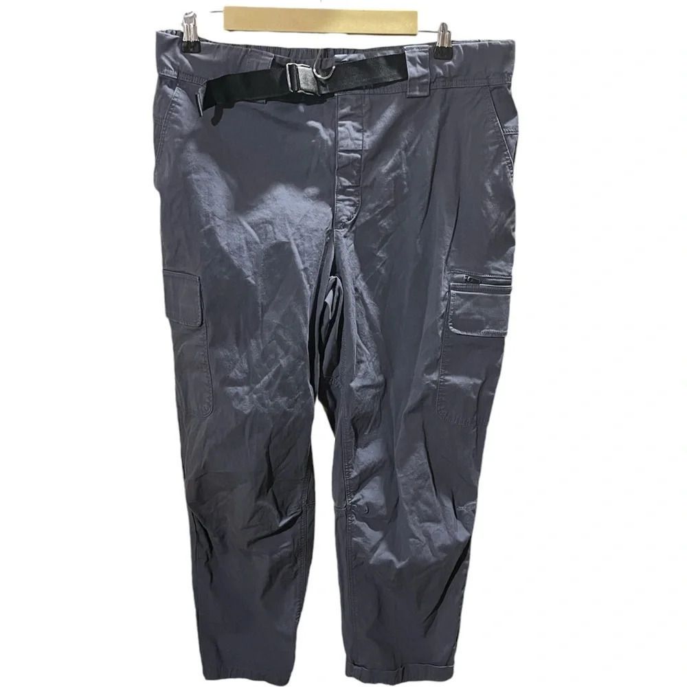MOUNTAIN HARDWEAR ~ Women’s Grey Cargo Hiking Outdoor Camping Pants with Belt
